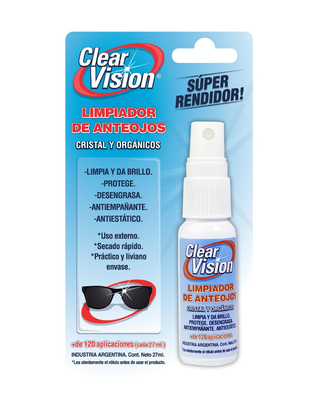 Clear Visión limpiador de anteojos en Farmacias y Perfumerias Rp