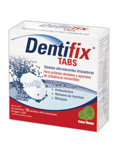 Dentifix Tabletas 12 U para limpieza...